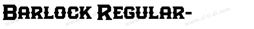 Barlock Regular字体转换